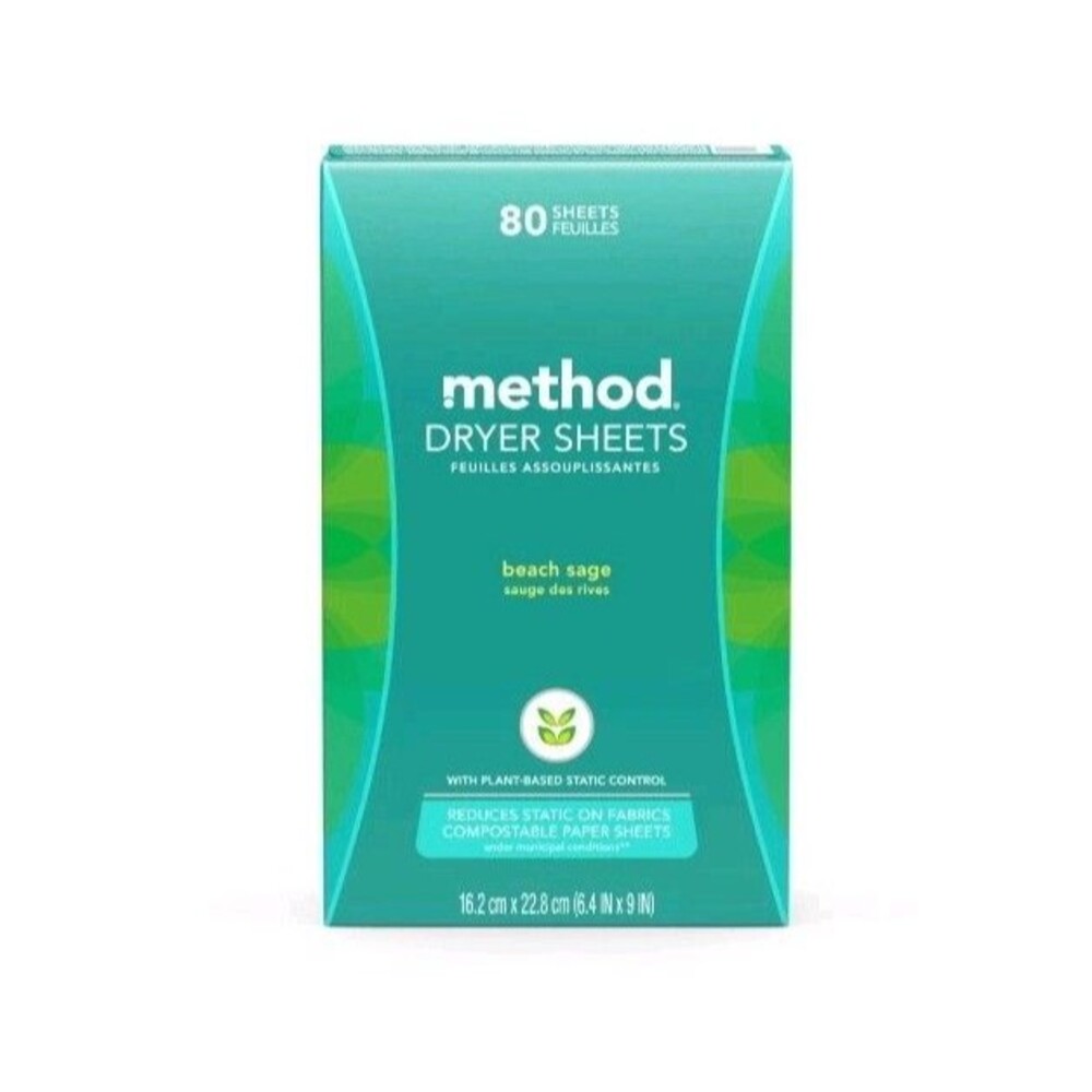 Method Dryer Sheets Beach Sage 80 Sheets New Sealed BUY More & SAVE Discontinued
